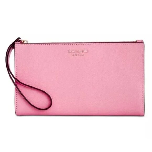 Kate Spade Sylvia Large Continental Pink Wristlet - Picture 1 of 13